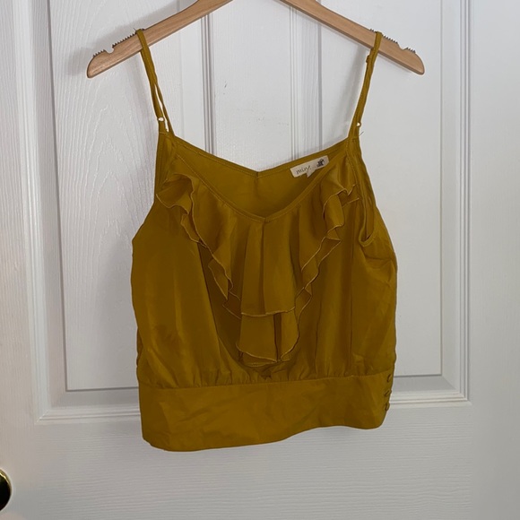 mine Tops - Mustard Yellow Crop Top